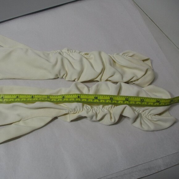 Vintage Ladies White Fabric 15" Opera Evening Prom Gloves 1960's - Picture 4 of 7